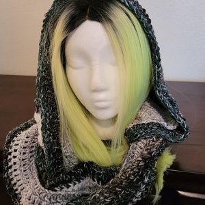 Oversized Marble Cowl Hoodie